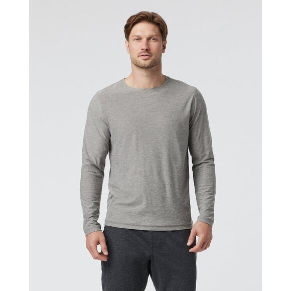 Vuori Long-Sleeve Strato Tech Tee size L Heather Grey